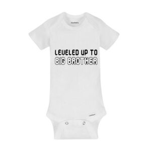 Leveled Up to Big Brother - Pregnancy Announcement Onesie Various Sizes Handmade